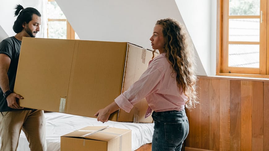 cardboard box moving